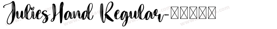 JuliesHand Regular字体转换